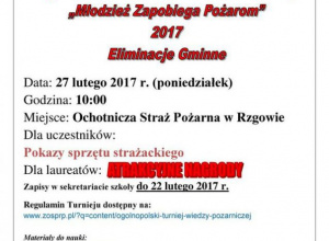 OGÓLNOPOLSKI TURNIEJ WIEDZY POŻARNICZEJ - ELIMINACJE GMINNE