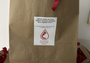 Okolicznościowa torba wykonana na Rodzinny Piknik Krwiodawców.