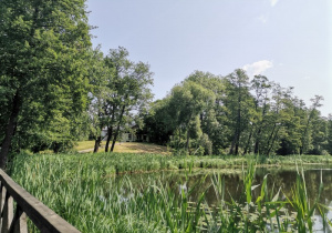 Krajobraz parku etnograficznego w Kłóbce