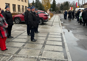Strażacy podczas obchodów w Rzgowie.