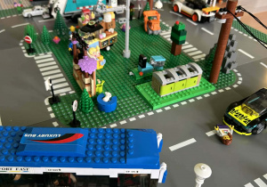 Makieta z Lego wykonana w ramach warsztatów preorientacji zawodowej w klasie 8