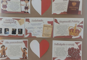 Plakat z opisem upamiętniającym święto Konstytucji 3 Maja