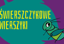 Logo świerszczykowych wierszyków z wizerunkiem świerszcza i napisem