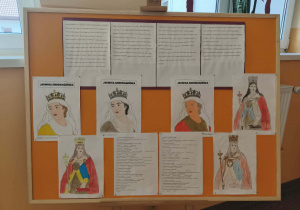 Prace wykonane przez uczniów podczas obchodów Dnia Patronki